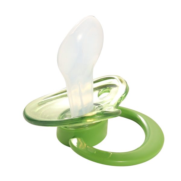 Translucent Green and Green pacifier