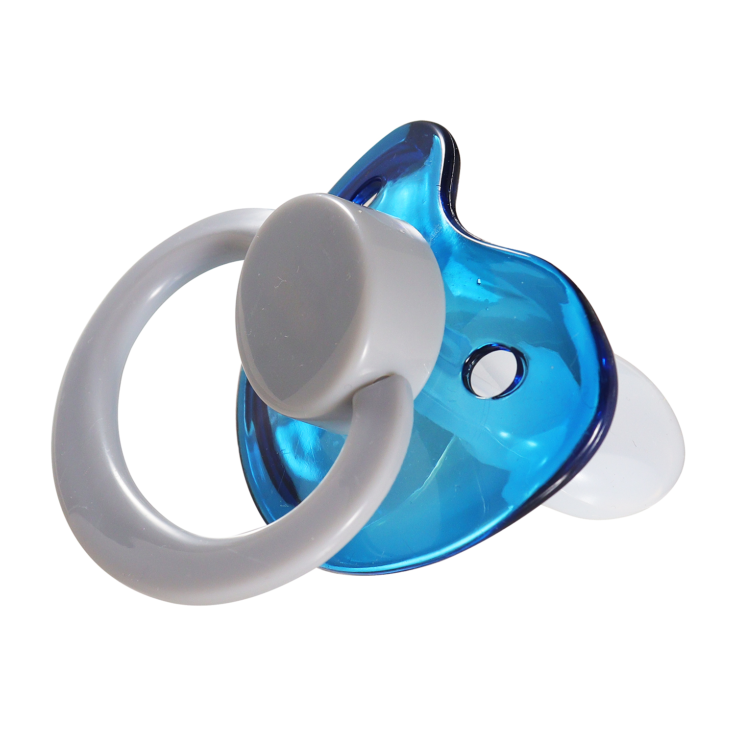 Translucent Blue and White pacifier