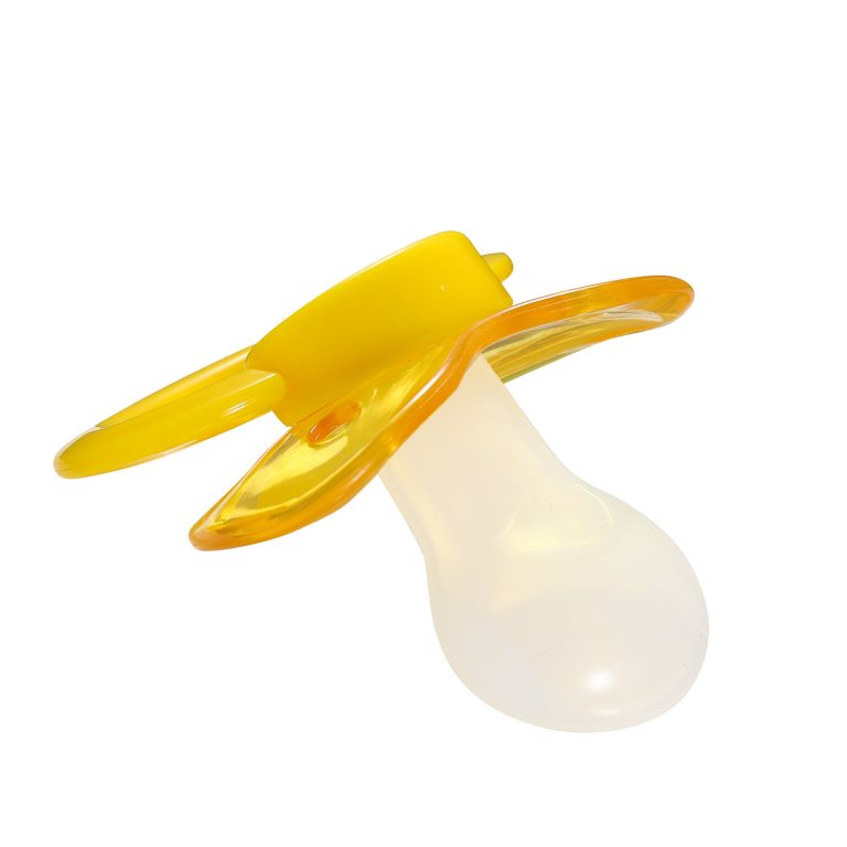 Translucent Yellow and Yellow pacifier