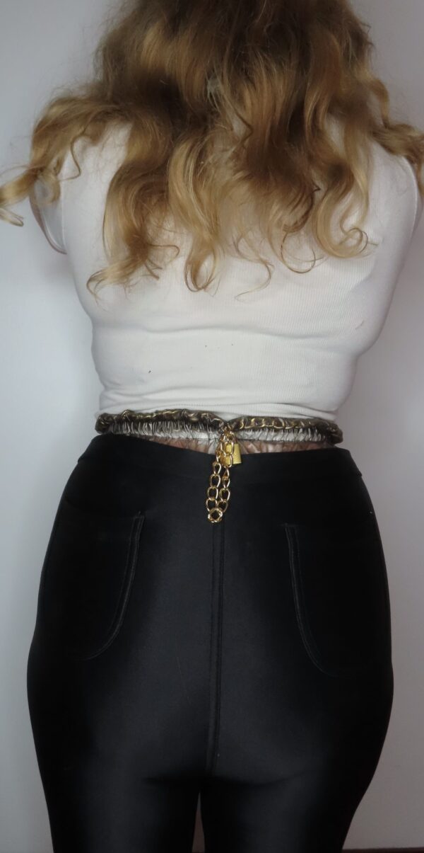 Black Locking Plastic pants with padlock - Image 15